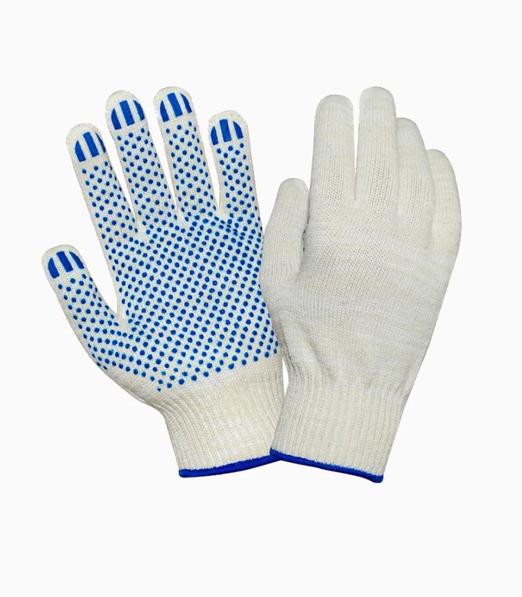 Перчатки х/б с ПВХ ТОЧКА, 10 класс