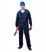 Костюм Стандарт с брюками, т.синий/васильковый