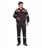 Костюм Титан с п/к, черный/красный
