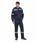 Костюм Титан с п/к, т.синий/васильковый