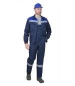 Костюм Мастер с п/к, т.синий/васильковый