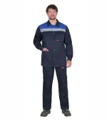 Костюм Стандарт с брюками, синий/васильковый