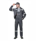 Костюм Титан с п/к, серый/св.серый