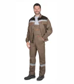 Костюм Мастер с п/к, кофейный/коричневый