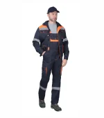 Костюм Титан с п/к, т.синий/оранжевый