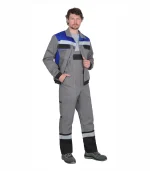 Костюм Мастер с п/к, серый/васильковый — изображение 3