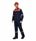 Костюм Билдер с брюками, т.синий/оранжевый