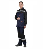 Костюм Ударница женский с п/к, т.синий/черный