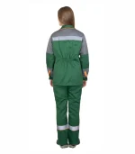 Костюм Ударница женский с п/к, зеленый/серый — изображение 2