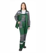 Костюм Ударница женский с п/к, зеленый/серый — изображение 3