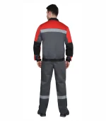 Костюм Лигор с брюками, т.серый/красный — изображение 2