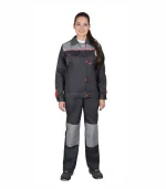 Костюм Фаворит женский с брюками, серый/св.серый