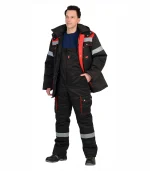 Костюм Титан с п/к, черный/красный