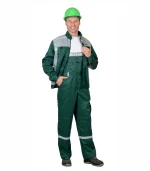 Костюм Практик с п/к, зеленый/св.серый — изображение 3