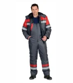 Костюм Орбита с п/к, серый/красный