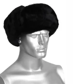 Шапка-ушанка (мутон искусственный), чёрная