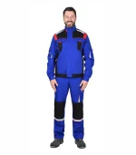 Костюм Стан с п/к, васильковый/черный — изображение 3