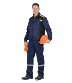 Костюм Практик с п/к, т.синий/черный