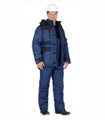 Костюм Беркут-Люкс с п/к, синий/черный