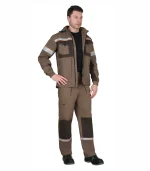 Костюм Родос с брюками, коричневый