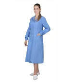 Халат женский с рельефами, голубой
