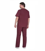 Костюм хирурга универсальный, бордовый — изображение 2