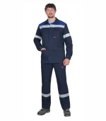 Костюм Сургут-Росс с п/к, синий/васильковый, антистат, МВО — изображение 3