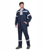 Костюм Сургут-Росс с п/к, синий/васильковый, антистат, МВО