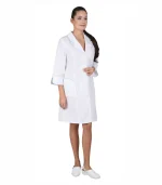 Халат Жасмин женский, белый с бирюзовым