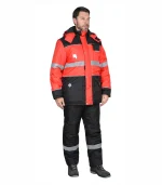 Костюм Норд ДВ с п/к, черный/красный — изображение 3