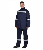 Костюм сварщика Сфинкс зимний с брюками, синий, 3 класс