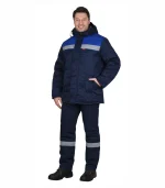 Костюм Рост-Норд с брюками, синий/васильковый (тк. смесовая) — изображение 3