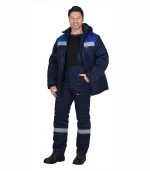 Костюм Рост-Норд с брюками, синий/васильковый (тк. смесовая)