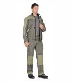 Костюм Вест-Ворк с брюками, оливковый
