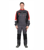 Костюм Фаворит-Мега с п/к, серый/красный — изображение 3