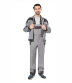 Костюм Пекин с п/к, серый/черный