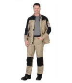 Костюм Вест-Ворк с брюками, песочный/черный