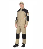 Костюм Вест-Ворк с п/к, песочный/черный