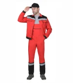 Костюм Мастер с п/к, красный/черный