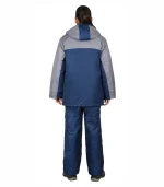 Костюм женский Фристайл с брюками, синий/серый — изображение 2