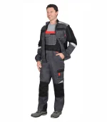 Костюм Фаворит-Мега с п/к, серый/черный