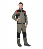Костюм Стан с п/к, оливковый/черный — изображение 3