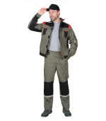Костюм Стан с брюками, оливковый/черный