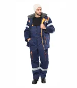 Костюм Лидер-М с п/к, синий/оранжевый