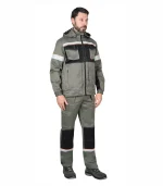 Костюм Радомир с брюками, оливковый/черный