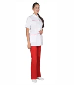 Костюм Лаура женский, белый с красным