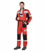 Костюм Полином с п/к, красный/черный