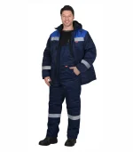 Костюм Рост-Норд с п/к, синий/васильковый (тк. смесовая)