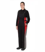 Костюм женский Сибирячка с п/к, серый/черный/красный — изображение 3