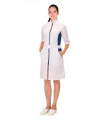 Халат Барбара женский, белый с синим